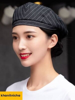 หมวกพนักงานร้านอาหาร หมวกพนักงานเสริฟ หมวกเชฟ หมวกพนักงานร้านกาแฟ