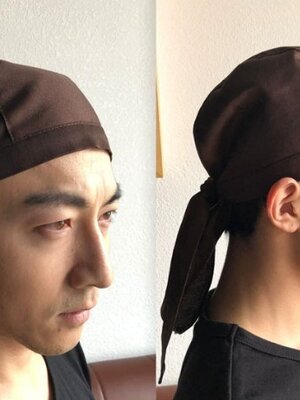 หมวกเชฟอาหารญี่ปุ่น หมวกพนักงานเสิร์ฟ หมวกร้านอาหาร หมวกครัว ราเมน ซูชิ หมวกผ้าโพกหัว