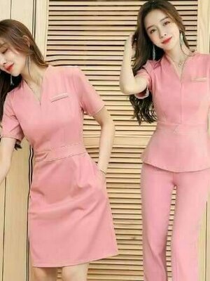 ชุดคลินิกความงาม ชุดนวดสปา ชุดพนักงานต้อนรับ