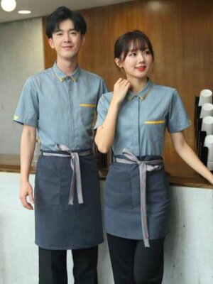 ชุดพนักงานร้านคาเฟ่ ชุดพนักงานต้อนรับ ชุดพนักงานบาริสต้า