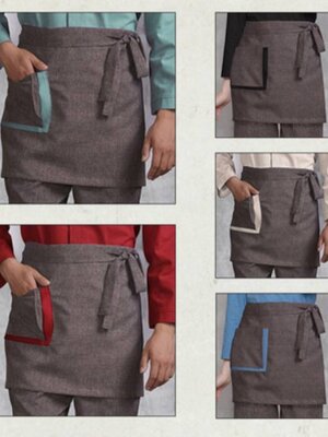 ผ้ากันเปื้อนพนักงานร้านอาหารญี่ปุ่น เกาหลี ผ้ากันเปื้อนพนักงานเสริฟร้านซูชิ