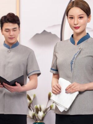 ชุดฟอร์มพนักงานทำความสะอาด เสื้อแม่บ้าน พ่อบ้าน เบลบอย