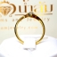 แหวนเพชรแท้ Brilliant Cut เม็ดเดี่ยววงเล็กน่ารัก เล่นลูกเล่นสลับไขว้ บนตัวเรือนทองแท้ทั้งตัวเรือน