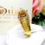 แหวนบุษราคัม Yellow Sapphire เม็ดใหญ่ น้ำหนักกว่า 3.30 กะรัต ล้อมด้วยเพชรแท้น้ำงาม บนตัวเรือนทองแท้ทั้งตัวเรือน