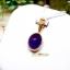 จีพลอยสีม่วง Amythyst เม็ดเดี่ยว ชิ้นเล็ก สวมใส่ได้ทุกวัน