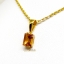 จี้พลอย Yellow Citrine ชิ้นเล็ก เจียรทรงเหลียม เรียบง่าย สวมใส่เพื่มสิริมงคล