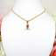 จี้บุษราคัม Yellow Sapphire เจียรเหลียมพรินเซสส์ ชิ้นเล็กน่ารัก สวมใส่ได้ทุกวัน