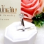 แหวนเพชรแท้ Brilliant Cut ทรงหัวใจ บนตัวเรือนทองคำขาว งานออกแบบ Minimal แต่คงความน่ารัก