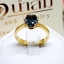 แหวนพลอยไพลิน Blue Sapphire สีน้ำเงินสวยสด บนตัวเรือนทองแท้ทั้งตัวเรือน
