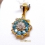 จี้พลอยเพทาย Blue Zircon สีสวยน้ำงาม งานคลาสสิก ทรงไทย