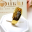แหวนบุษราคัมน้ำงาม Yellow Sapphire ประดับฝังตกแต่งด้วยเพชรแท้ บนตัวเรือนทองแท้ทั้งตัวเรือน