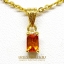 จี้บุษราคัม Yellow Sapphire เจียรเหลียมพรินเซสส์ ชิ้นเล็กน่ารัก สวมใส่ได้ทุกวัน
