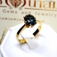 แหวนพลอยไพลิน Blue Sapphire สีน้ำเงินสวยสด บนตัวเรือนทองแท้ทั้งตัวเรือน