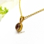 จี้ Smoky Topaz จากบ่อOuro Preto ประเทศ Brazil เจียรทรงคาบาชอน Cabochon