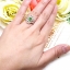 แหวนพลอยซาร์โวไรท์ Tsavorite สีสวยสด ประดับตกแต่งด้วยเพชรแท้เป็นลวดลายศิลปะสมัย Art Nouveau บนตัวเรือนทองแท้ทั้งตัวเรือน