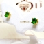 ต่างหูพลอยมรกต Emerald เจียรทรงกลม สีเขียวสวยสด