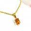 จี้พลอย Yellow Citrine ชิ้นเล็ก เจียรทรงเหลียม เรียบง่าย สวมใส่เพื่มสิริมงคล