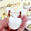 ต่างหูทับทิม เจียทรงเหลี่ยมPrincess คาดกลางด้วยเพชรแท้ น้ำ98 บนตัวเรือนทองแท้ 22K ทั้งตัวเรือน