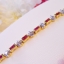 สร้อยข้อมือพลอยทับทิมสีสวย น้ำงาม สลับด้วยเพชรแท้ แบบเก๋ทันสมัย