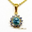 จี้พลอยเพทาย Blue Zircon สีสวยน้ำงาม งานคลาสสิก น่ารัก