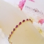 สร้อยข้อมือลายหยดน้ำพลอยทับทิม สีสวย เพชรแท้ น้ำ98 ทองแท้ 22K ทั้งตัวเรือน
