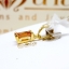 จี้บุษราคัม Yellow Sapphire เจียรเหลียมพรินเซสส์ ชิ้นเล็กน่ารัก สวมใส่ได้ทุกวัน
