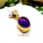 จีพลอยสีม่วง Amythyst เม็ดเดี่ยว ชิ้นเล็ก สวมใส่ได้ทุกวัน