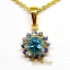 จี้พลอยเพทาย Blue Zircon สีสวยน้ำงาม งานคลาสสิก น่ารัก