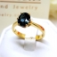 แหวนพลอยไพลิน Blue Sapphire สีน้ำเงินสวยสด บนตัวเรือนทองแท้ทั้งตัวเรือน