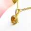 จี้บุษราคัม Yellow Sapphire ล้อมเพชรรอบตัวเรือน ตัวบุษราคัมเจียรระไนทรงหัวใจ ดูสวยหวานน่ารัก ออกมาเป็นผลงานที่งามร่วมสมัยเหนือกาลเวลา